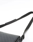 Pre-Loved GG Supreme Messenger Bag Crossbody Bag Monogram Coated Canvas with Black Hardware, Black