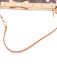 Pre-Loved Pochette Accessoires Cherry Blossom Pochette Monogram Coated Canvas with Gold Hardware, Brown