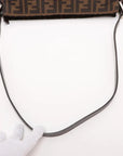 Pre-Loved Mamma Baguette Shoulder Bag Zucca Coated Canvas with Silver Hardware, Brown