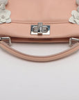 Pre-Loved Peekaboo Handbag Leather Mini with Silver Hardware, Pink