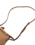 Pre-Loved Selleria Peekaboo Crossbody Bag Leather Mini with Silver Hardware, Tan
