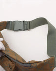 Pre-Loved GG Ripstop Belt Bag Monogram Nylon with Silver Hardware, Beige