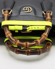 Pre-Loved Diana Bamboo Tote Leather Small with Gold Hardware, Black