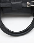 Pre-Loved Big Bag Tote Leather Small with Silver Hardware, Black