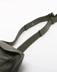 Pre-Loved Puzzle Crossbody Bag Leather Small with Silver Hardware, Khaki Green