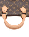 Pre-Loved Alma Handbag Monogram Coated Canvas PM with Gold Hardware, Brown