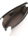 Pre-Loved Web Microguccissima Pouch Clutch Microguccissima Leather with Silver Hardware, Black