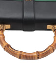 Pre-Loved Dionysus Bamboo Top Handle Handbag Leather Medium with Aged Gold Hardware, Black, Green, Red