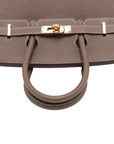 Pre-Loved Birkin Handbag Leather 25 with Gold Hardware, Etoupe