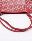 Pre-Loved Saint Louis Tote Chevron Coated Canvas GM with Gold Hardware, Red