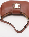 Pre-Loved Ava Triomphe Shoulder Bag Leather Small with Gold Hardware, Tan