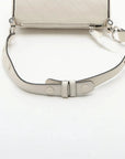 Pre-Loved Blondie Shoulder Bag Leather Mini with Silver Hardware, White