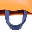 Pre-Loved Plaque Tote Tote Leather with Silver Hardware, Orange