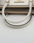 Pre-Loved Galleria Handbag Leather Small with Gold Hardware, Gradient Grey/White