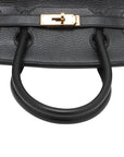 Pre-Loved Birkin Handbag Leather 30 with Gold Hardware, Black