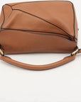 Pre-Loved Puzzle Handbag Leather Small with Gold Hardware, Tan