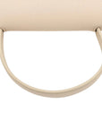 Pre-Loved Belt Bag Handbag Leather Micro with Gold Hardware, Cream