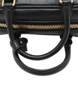 Pre-Loved Bowling Bag Handbag Leather Mini with Gold Hardware, Black