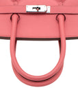 Pre-Loved Birkin Handbag Leather 30 with Palladium Hardware, Pink