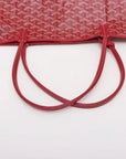 Pre-Loved Saint Louis Tote Goyardine Chevron Coated Canvas GM with Silver Hardware, Red