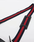 Pre-Loved GG Supreme Messenger Crossbody Bag Monogram Coated Canvas Small with Silver Hardware, Black