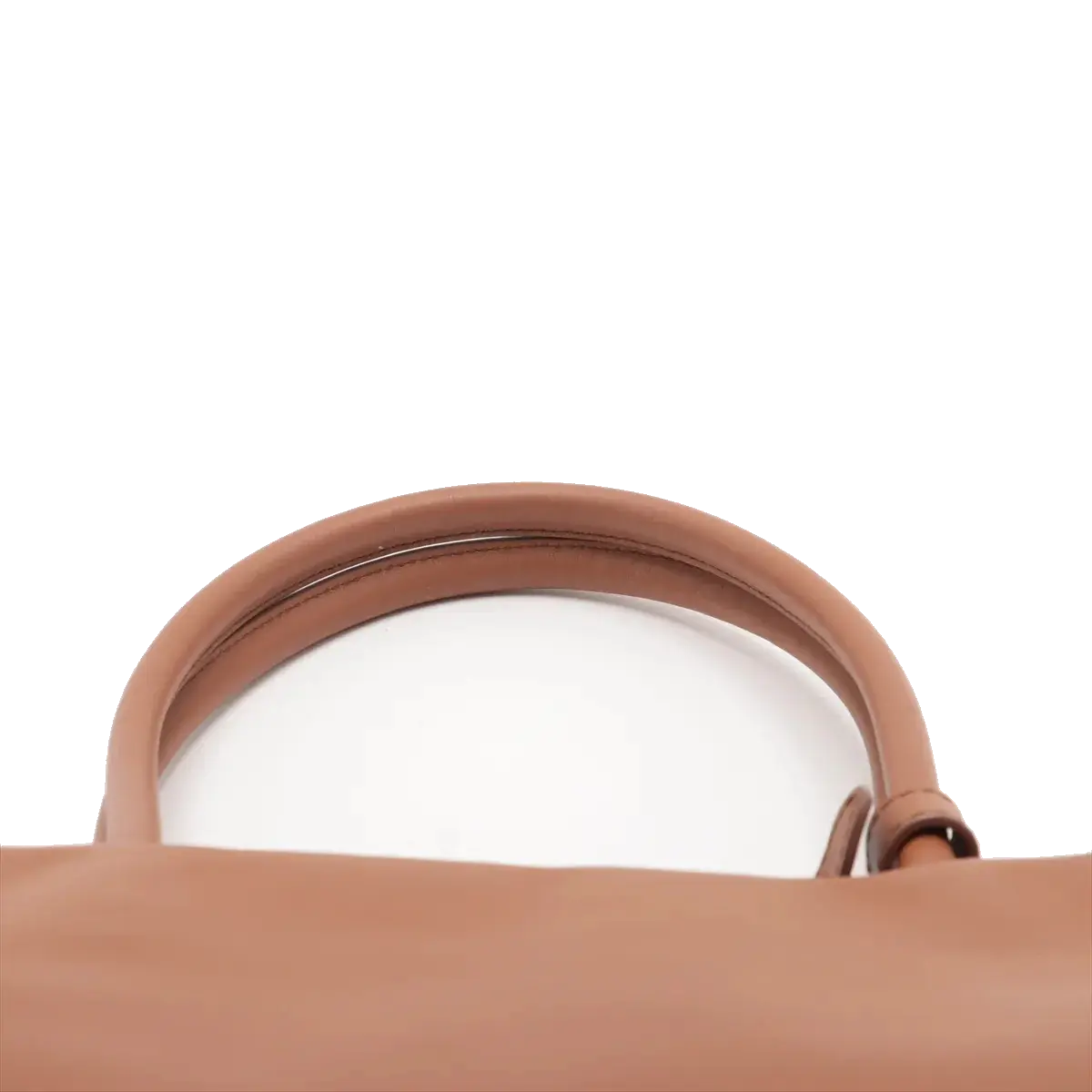 Pre-Loved Bowling Bag Handbag Leather with Gold Hardware, Brown
