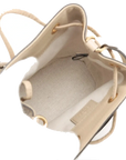 Pre-Loved Ophidia Bucket Bag GG Supreme Coated Canvas Mini with Gold Hardware, Beige / White