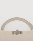 Pre-Loved Peekaboo Handbag Leather Mini with Silver Hardware, Ivory