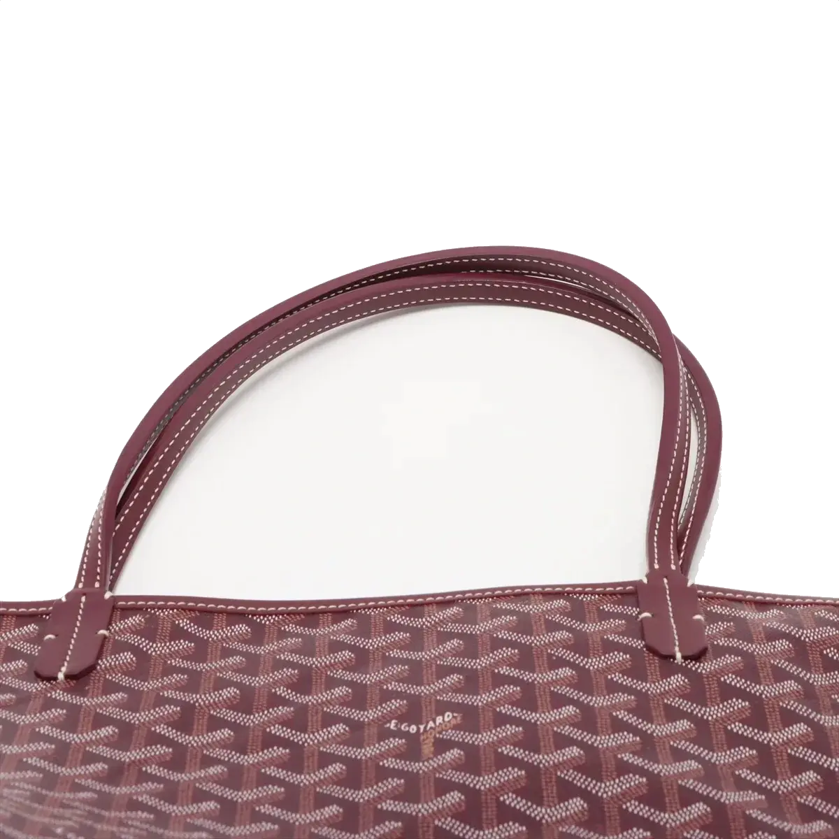 Pre-Loved Saint Louis Tote Goyardine Coated Canvas GM with Silver Hardware, Burgundy