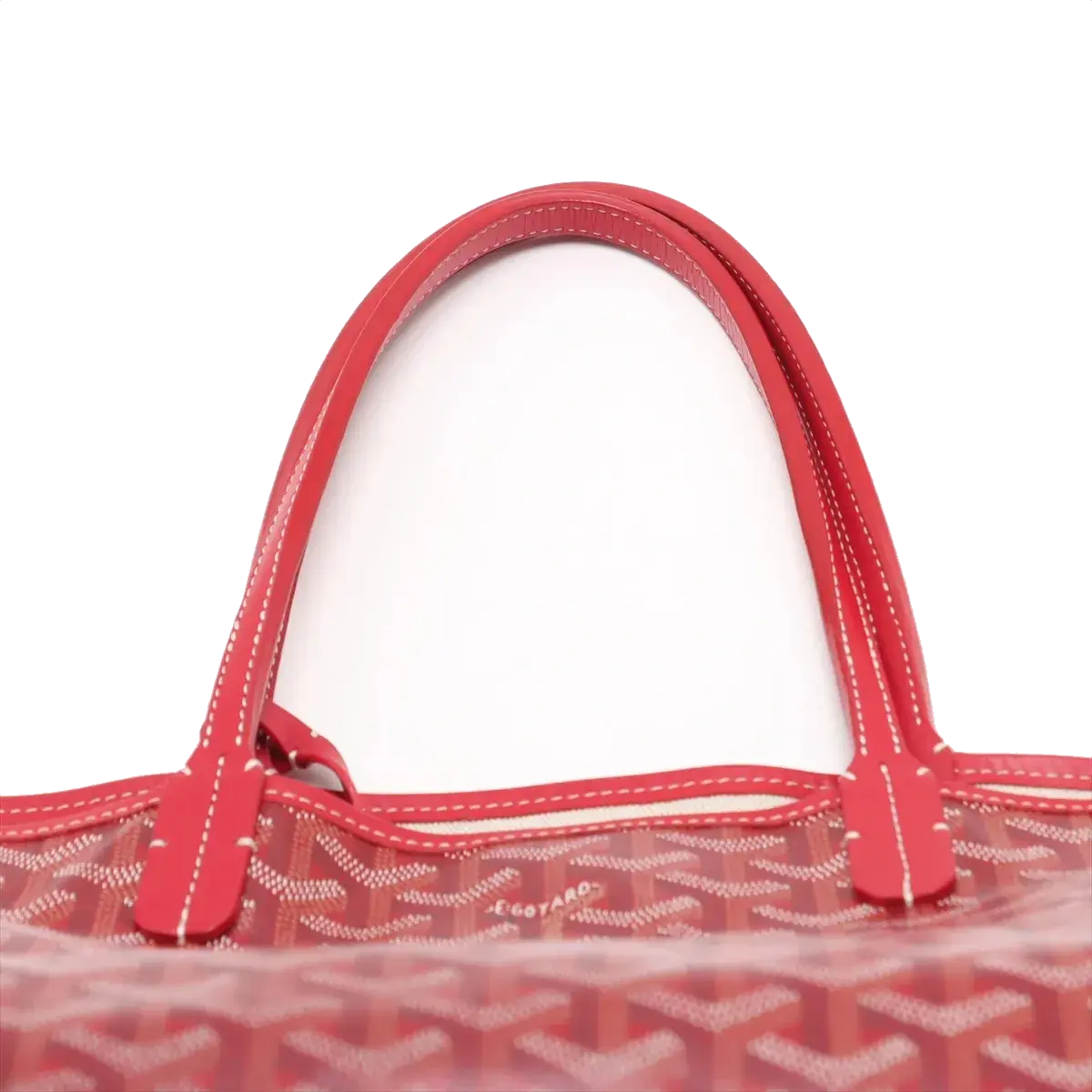 Pre-Loved Saint Louis Tote Goyardine Coated Canvas PM with Silver Hardware, Red