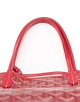 Pre-Loved Saint Louis Tote Goyardine Coated Canvas PM with Silver Hardware, Red
