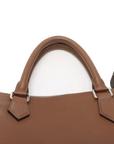 Pre-Loved Tote Tote Leather with Silver Hardware, Brown