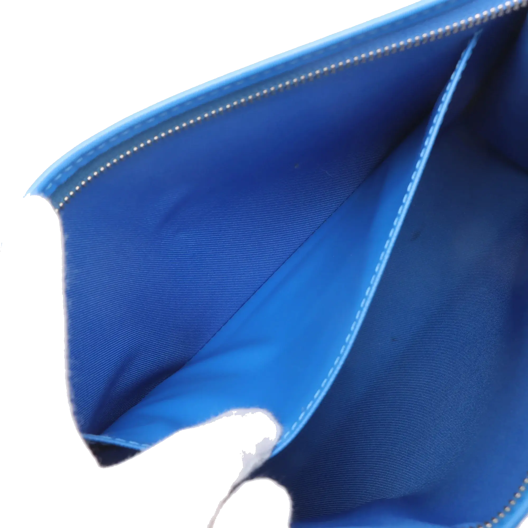 Pre-Loved Pochette Voyage Pochette Monogram Canvas Coated MM with Silver Hardware, Blue