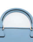 Pre-Loved Interlocking G Charm Tote Leather with Gold Hardware, Light Blue