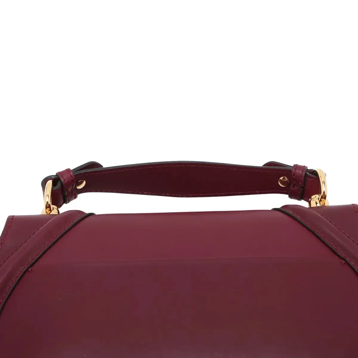 Pre-Loved Blondie Shoulder Bag Leather Mini with Gold Hardware, Burgundy
