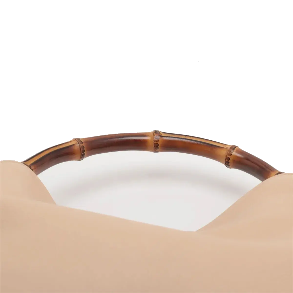 Pre-Loved Diana Bamboo Shoulder Bag Leather Medium with Gold Hardware, Beige