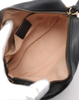 Pre-Loved GG Marmont Matelassé Camera Bag Crossbody Bag Quilted Leather Mini with Aged Gold Hardware, Black