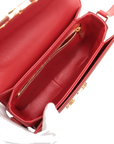 Pre-Loved Triomphe Shoulder Bag Leather Teen with Gold Hardware, Red