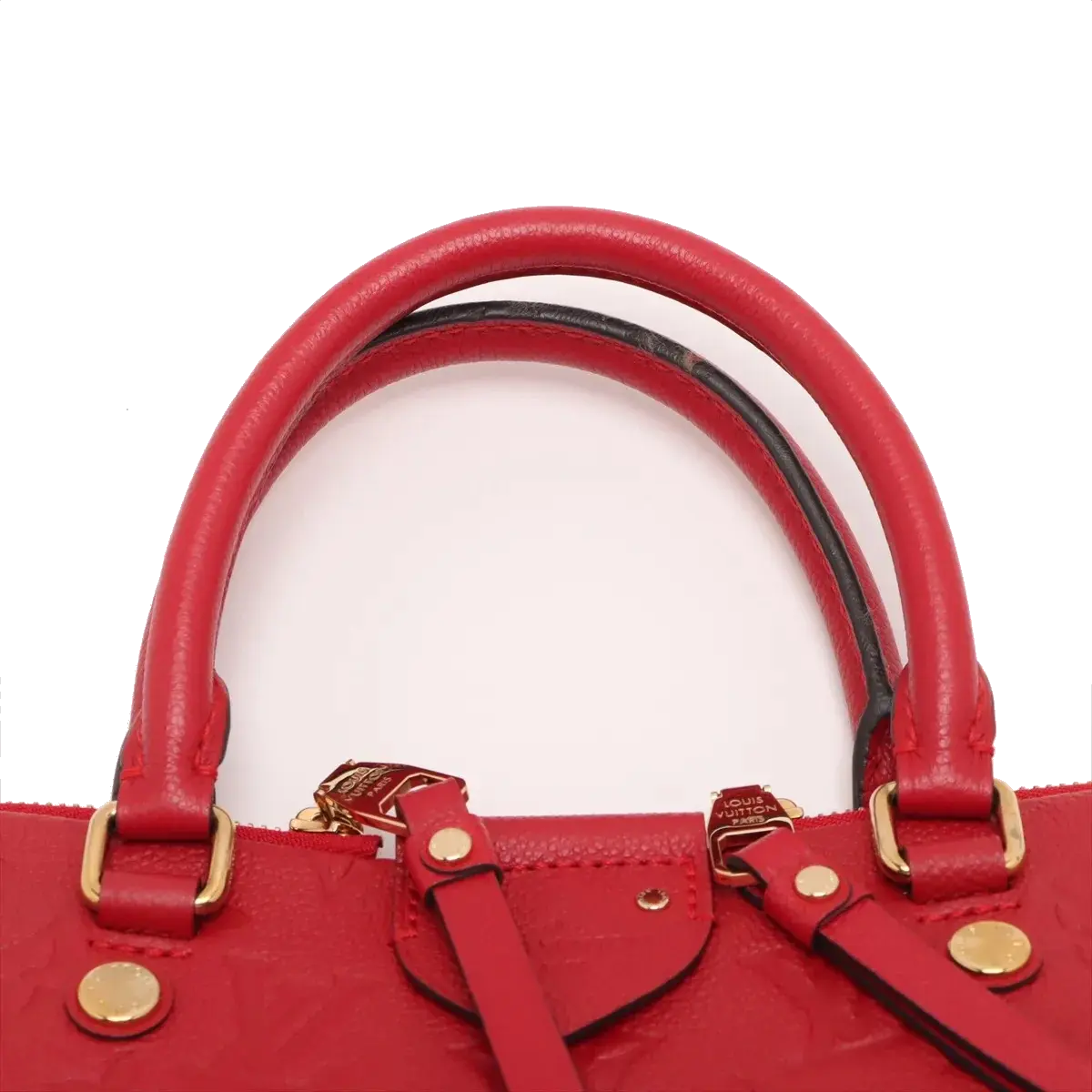 Pre-Loved Mazarine Tote Monogram Leather PM with Gold Hardware, Red