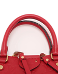 Pre-Loved Mazarine Tote Monogram Leather PM with Gold Hardware, Red