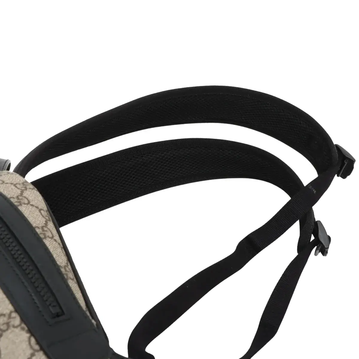 Pre-Loved GG Supreme Backpack GG Supreme Coated Canvas Small with Silver Hardware, Beige/Ebony
