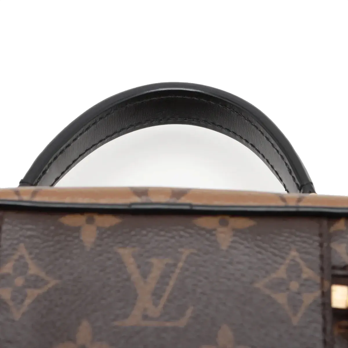 Pre-Loved Vanity PM Handbag Monogram Coated Canvas PM with Gold Hardware, Brown