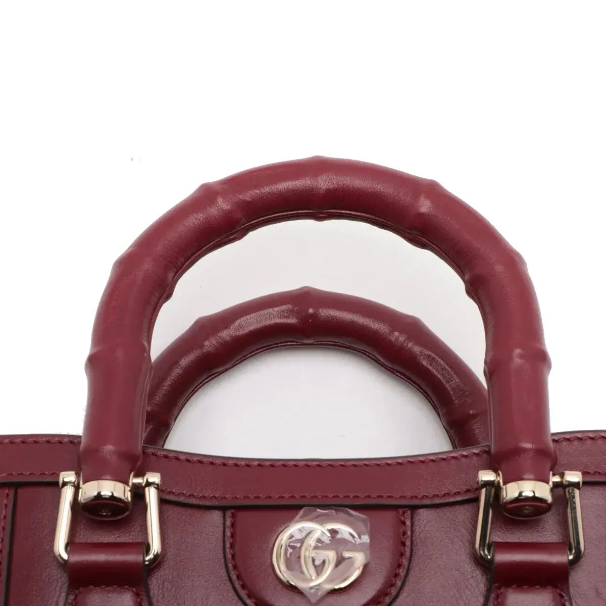 Pre-Loved Diana Tote Leather Mini with Gold Hardware, Burgundy