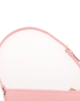 Pre-Loved Saddle Shoulder Bag Leather Mini with Gold Hardware, Pink