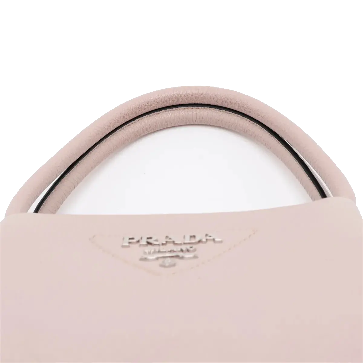 Pre-Loved Vitello Daino Two-Way Tote Handbag Leather with Silver Hardware, Light Pink