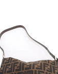 Pre-Loved Mamma Baguette Shoulder Bag Zucca Coated Canvas with Silver Hardware, Brown/Tobacco