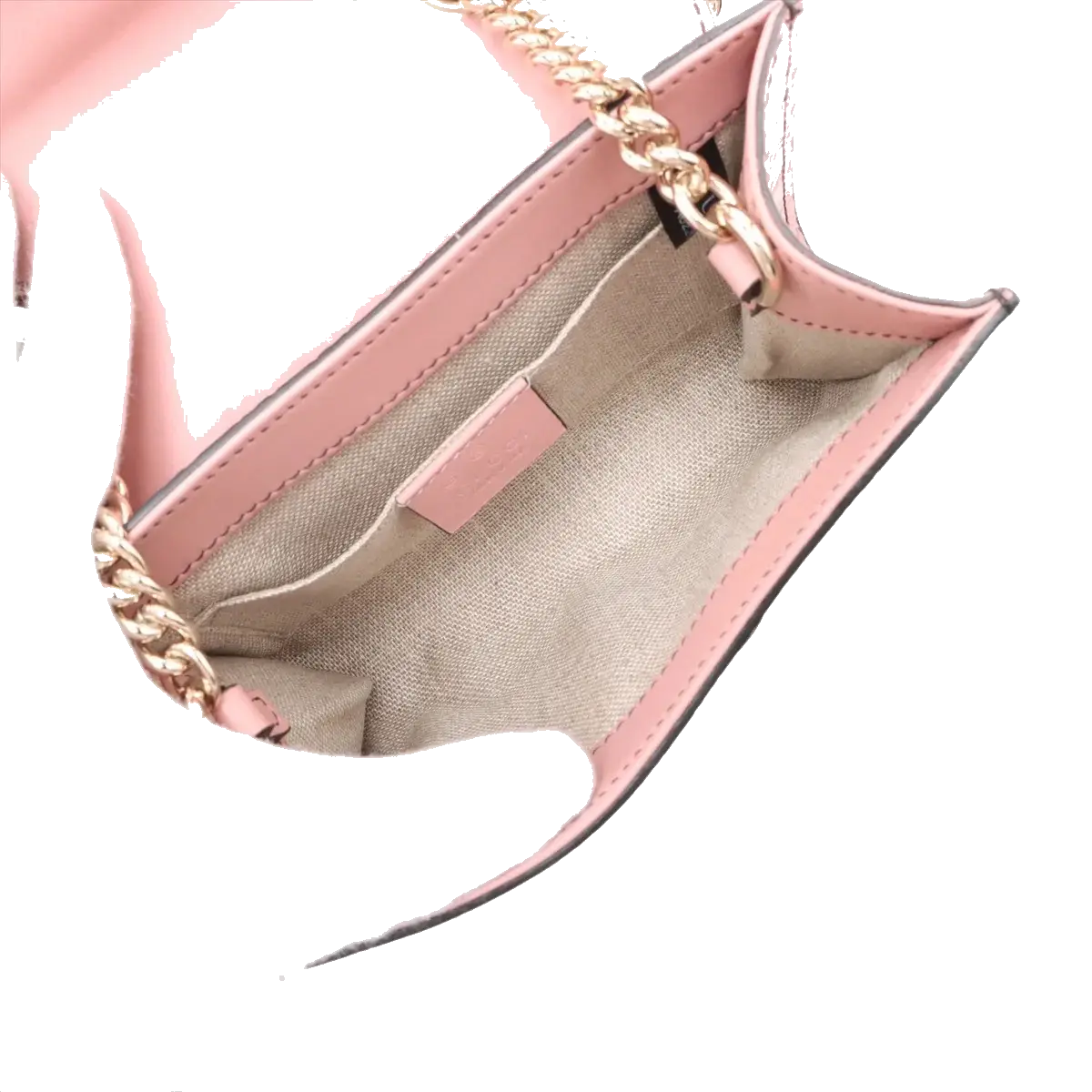 Pre-Loved Emily Crossbody Bag Microguccissima Leather Mini with Gold Hardware, Pink