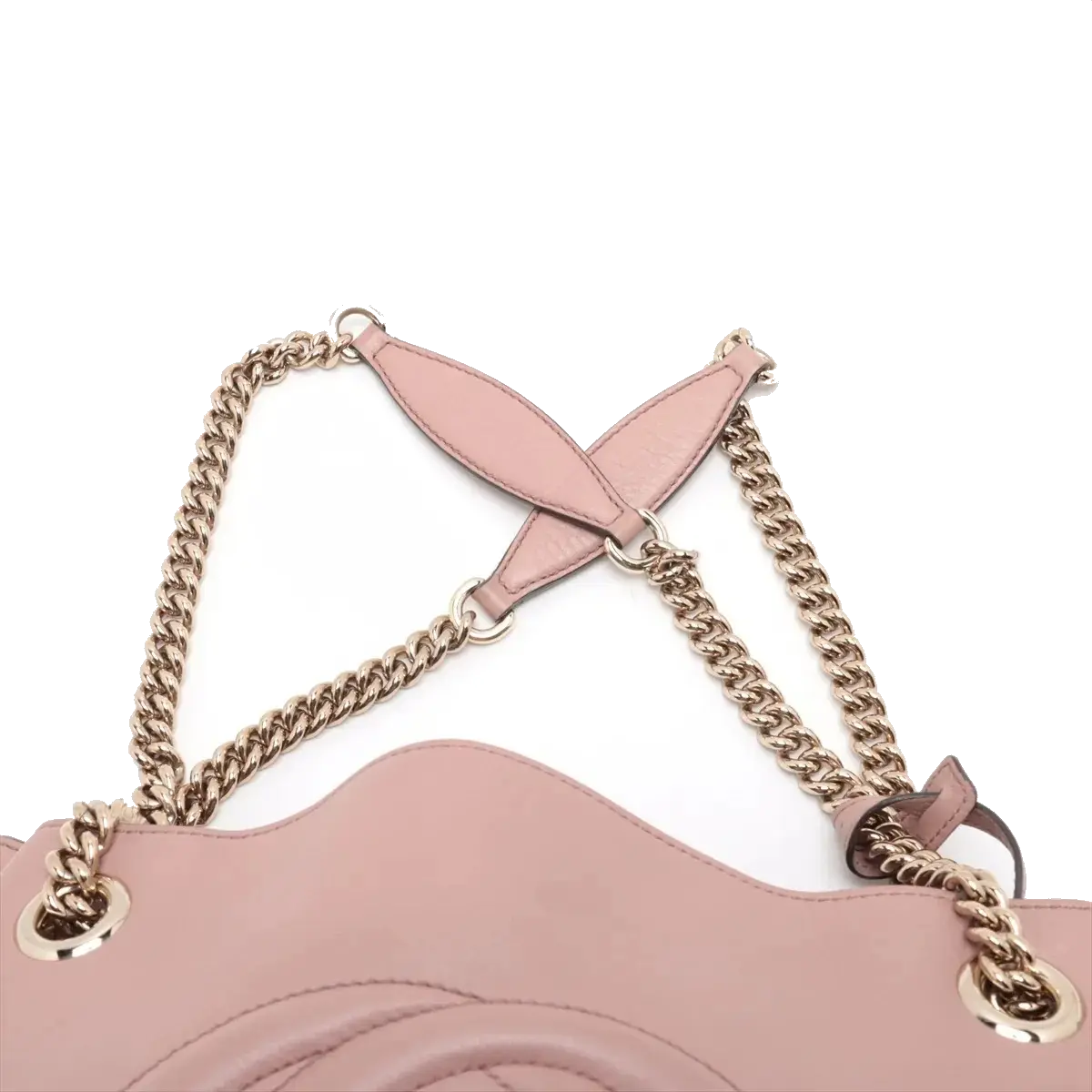 Pre-Loved Soho Shoulder Bag Leather Medium with Gold Hardware, Pink
