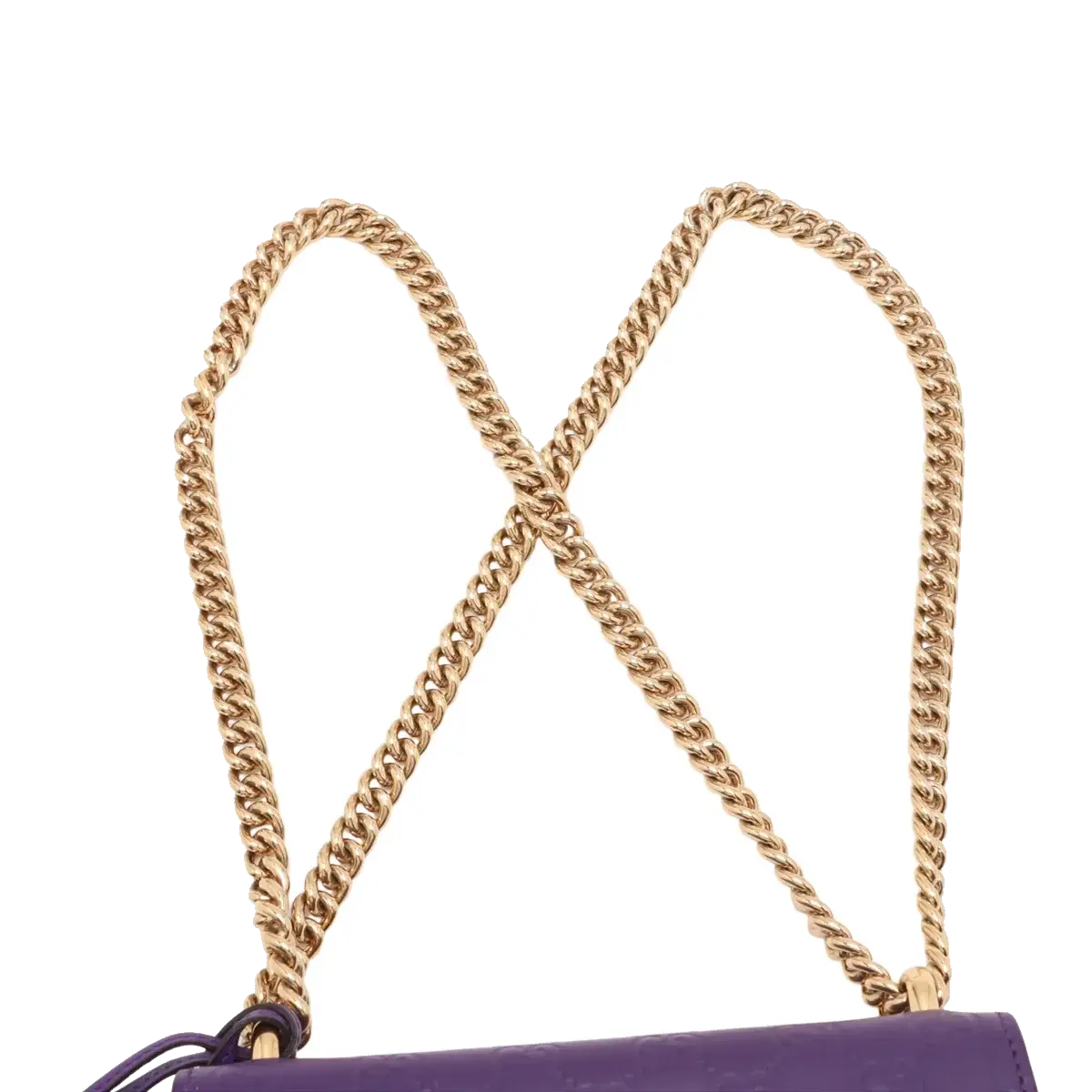 Pre-Loved Padlock Shoulder Bag Monogram Leather Mini with Gold Hardware, Purple