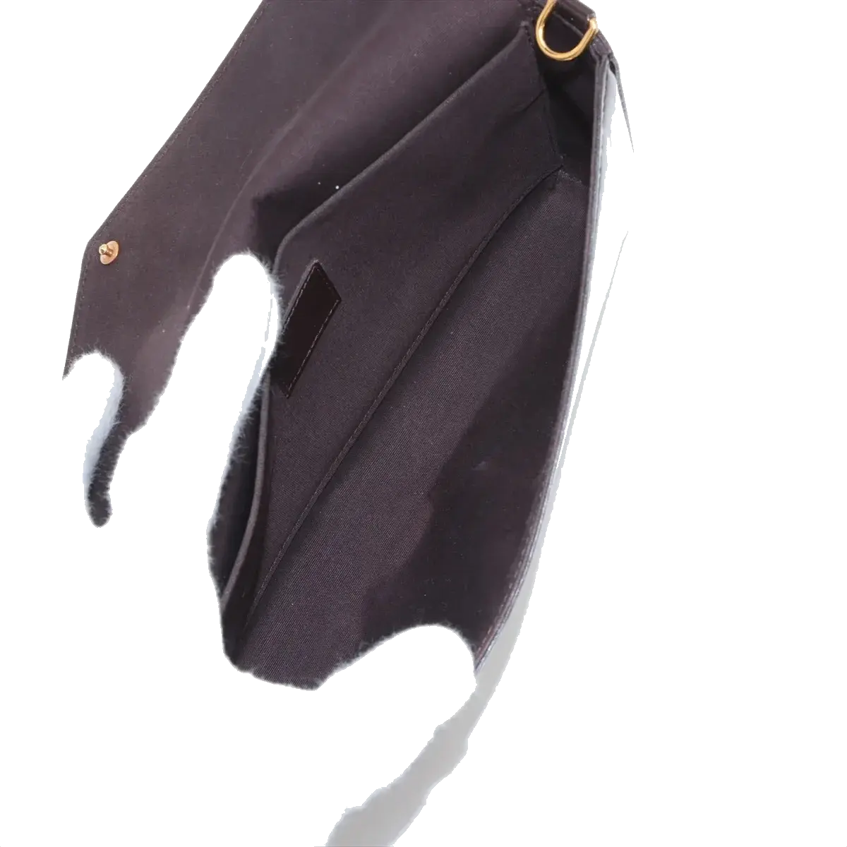 Pre-Loved Pochette Félicie Crossbody Bag Monogram Patent Leather with Gold Hardware, Amarante